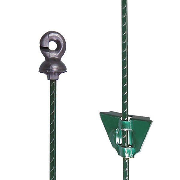 162-80101 Palen, veerstaal, 105 cm, groen, ovaal, met ringisolator -02