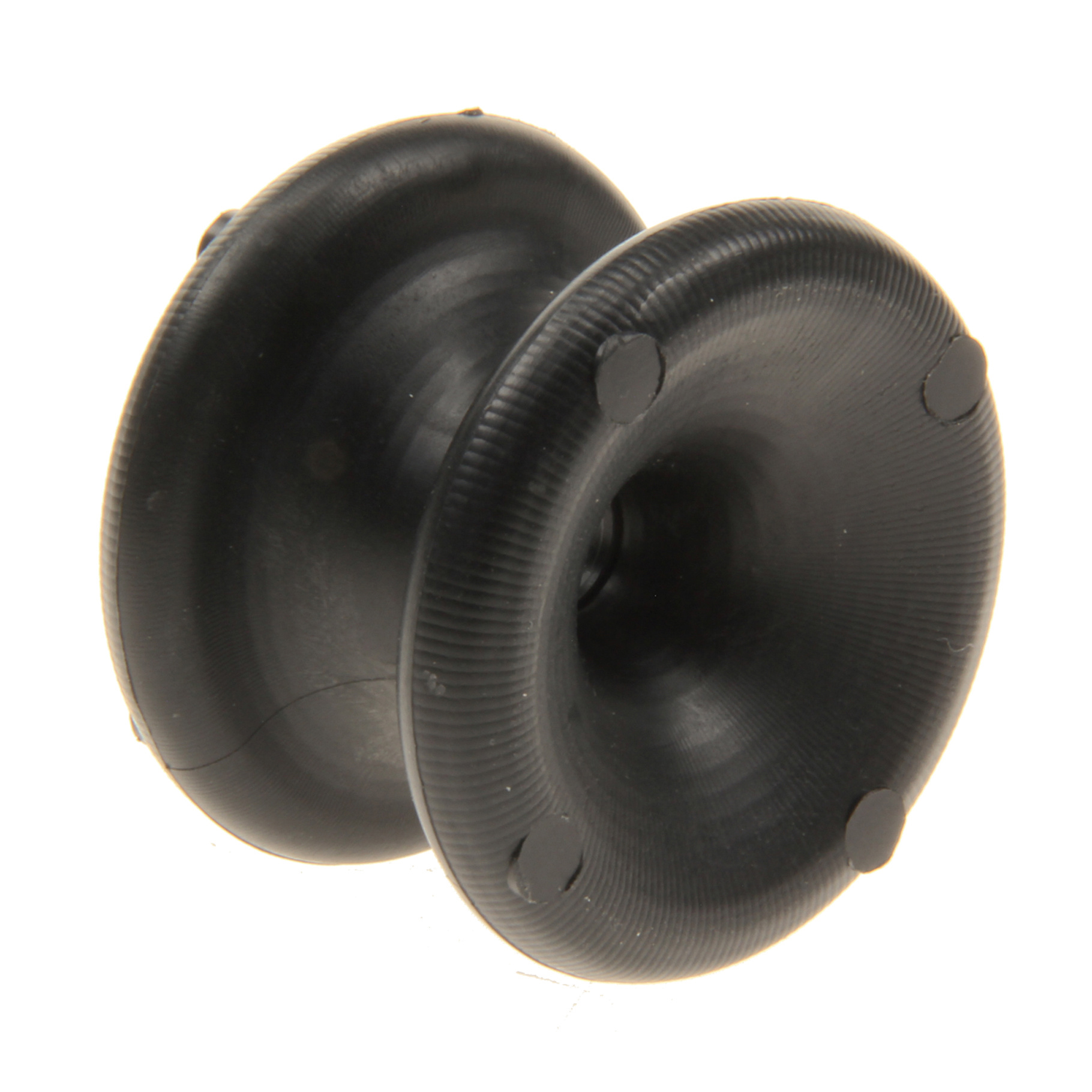 162-80119-25 Hoekisolatoren van zwart kunststof, voor draad en koord