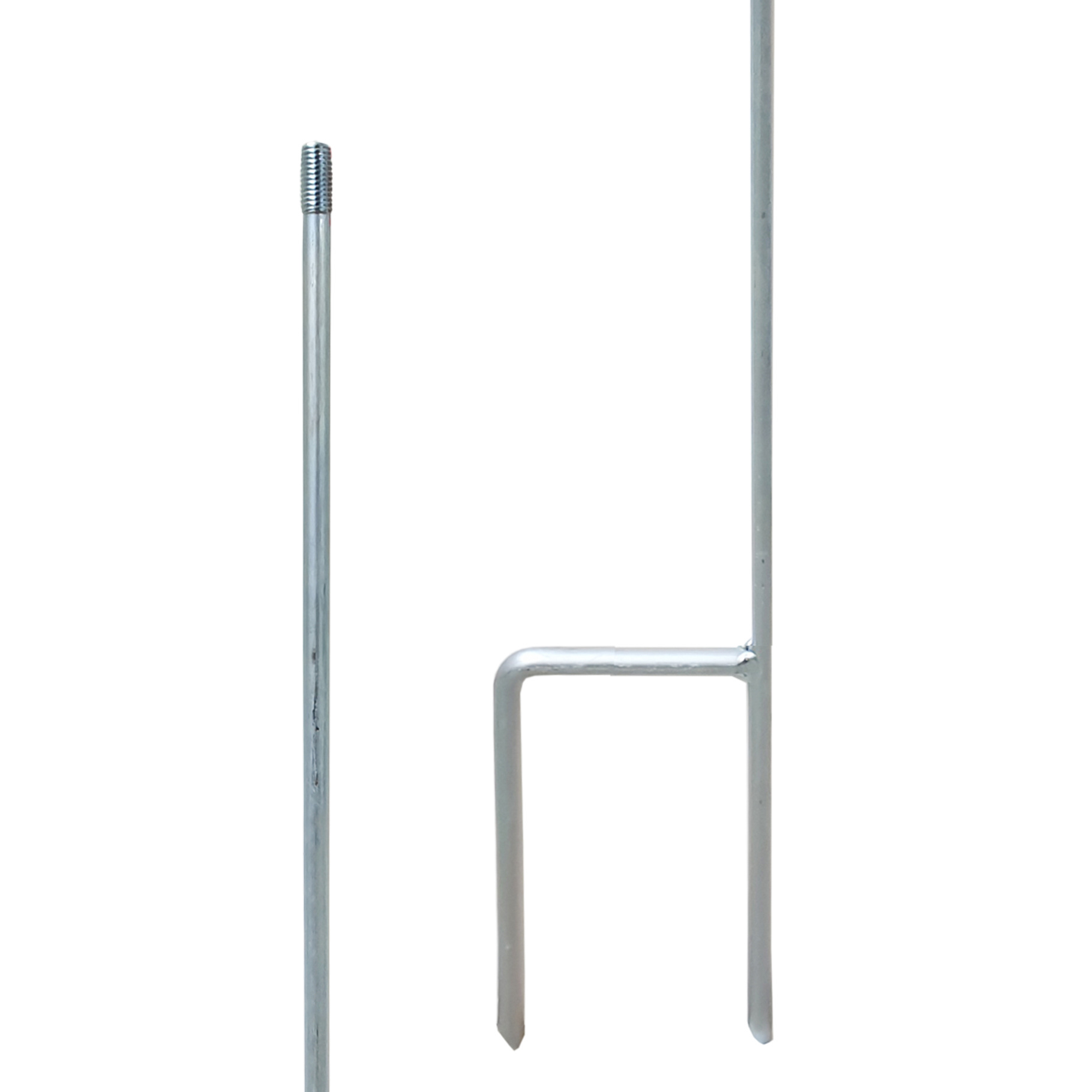 162-80127-10 Afrasteringspaal, 1 mtr incl voet. Top voorzien van M12 -02