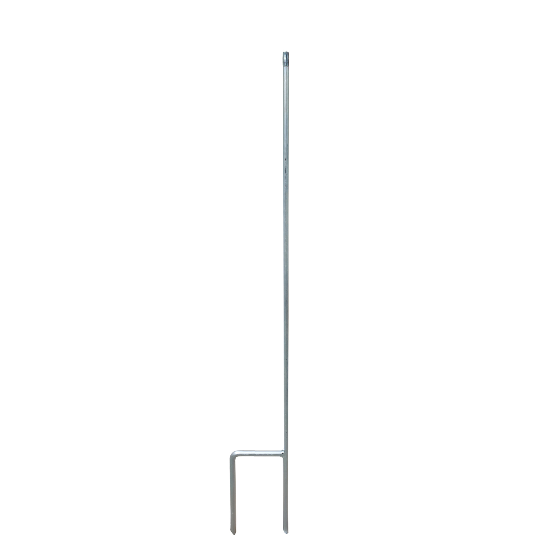 162-80127-10 Afrasteringspaal, 1 mtr incl voet. Top voorzien van M12