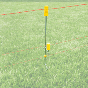 Afrasteringspaal, 1 mtr incl. voet met zijarm. Arm en top voorzien van M12 - Afbeelding 3