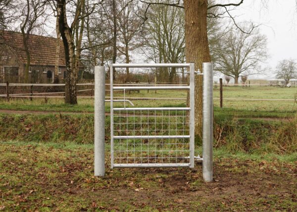 Weidepoort 5 spijlen half gaas 91 cm Weidepoort 5 spijlen half gaas 91 cm